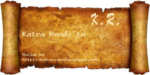 Katra Renáta névjegykártya